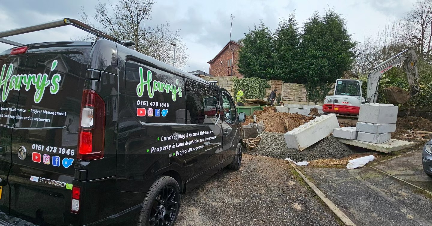 Concrete Lego Blocks for Retaining wall built by HF Projects